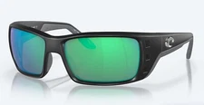 BRAND NEW Costa Del Mar PERMIT Matte Black / Green Mirror Polarized Glass 580G
