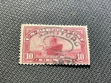 Antique US Stamp Scott #Q6 Used Parcel Post Steam Ship Mail Tender Oval Cancel