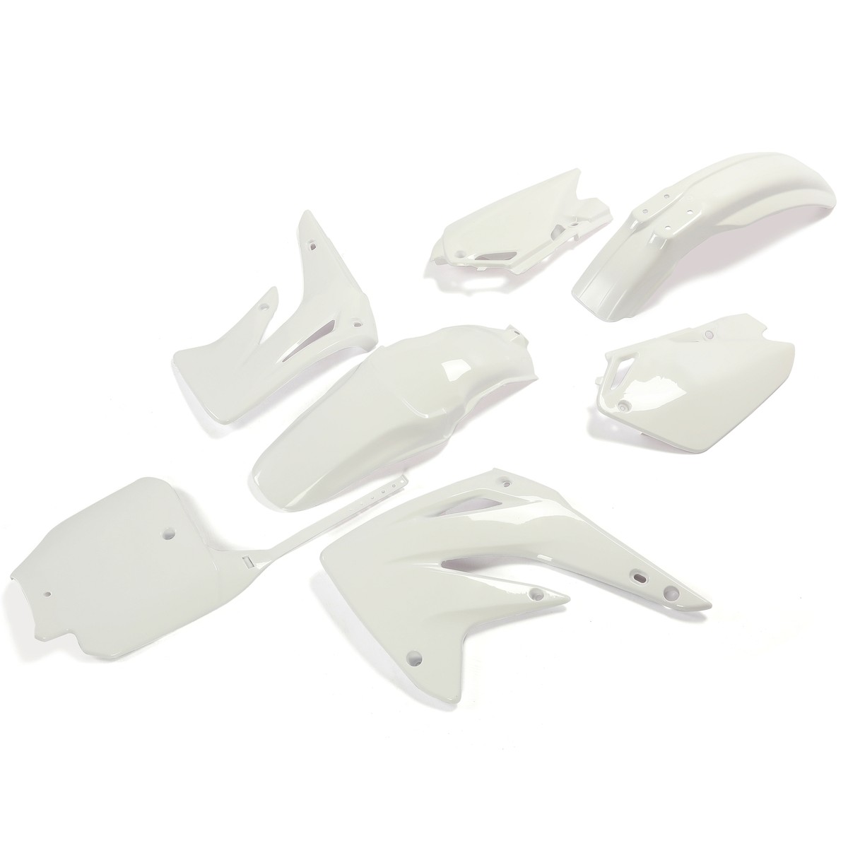 Complete Restyled Plastic Kit For Honda CR85R/CR85RB (2003-2007) - Red/White, 7-Piece