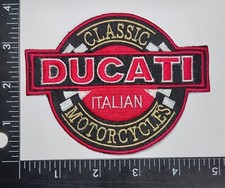 Ducati Patch Moto Racing Sport 2,75"x2" Cucito Ferro Ricamo Da Collezione.