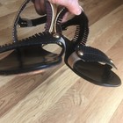 GIANMARCO LORENZI RARE BROWN & GOLD LEATHER SANDALS FRINGE DETAIL WOMENS SZ 38|8 — photo 10