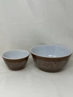 Pyrex Woodland Brown Nesting Mixing Bowls #401 750ml & #403 2.5 QT ~ Set Of 2