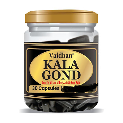 Vaidban Kala Gond 30 Capsules ( Gond Siyah ) + Free Shipping