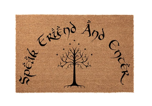 Speak Friend And Enter Door Mat - Doormat - LOTR - Wedding Gift - Housewarming