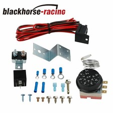 3-pin Adjustable Electric Radiator Fan Thermostat 0-120c Control Relay Wire Kit