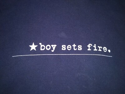 Boy Sets Fire Day the Sun Went Out 1997 XL Tour Hoodie Shirt Initial Records