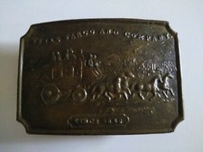 VINTAGE 1970s  WELLS FARGO AND COMPANY SINCE 1852  BELT BUCKLE