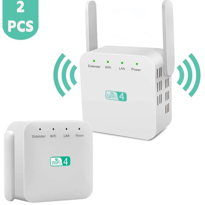 2PCS WiFi Extender Repeater 8000 Sq.ft 360° Full Coverage Router Signal Booster