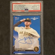 Joe Musgrove 2022 MLB TOPPS NOW Postseason On-Card Auto Blue 10/49 PSA 10 🔥