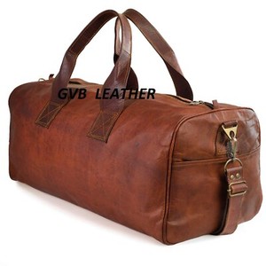 big leather duffle bag
