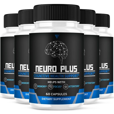(5 Pack) Neuro Plus Capsules for Mental Clarity, Neuro Plus Pills (300 Capsules)