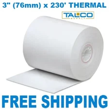 (20) 3" (76mm) x 230' THERMAL RECEIPT PAPER ROLLS  ~FAST FREE SHIPPING~