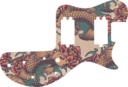 WD Custom Pickguard For Gibson 1980-1984 Sonex #GT01 Koi Tattoo Graphic