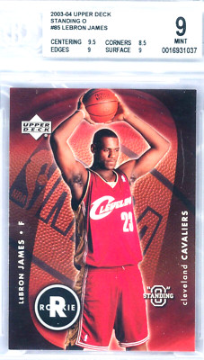 Lebron James Rookie 2003-04 Upper Deck Standing O #85 BGS Beckett 