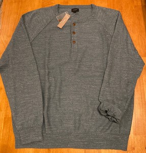 rugged cotton henley sweater