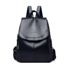 Elegant Women's Leather Backpack – Stylish, Durable Travel & School Fashion Bag