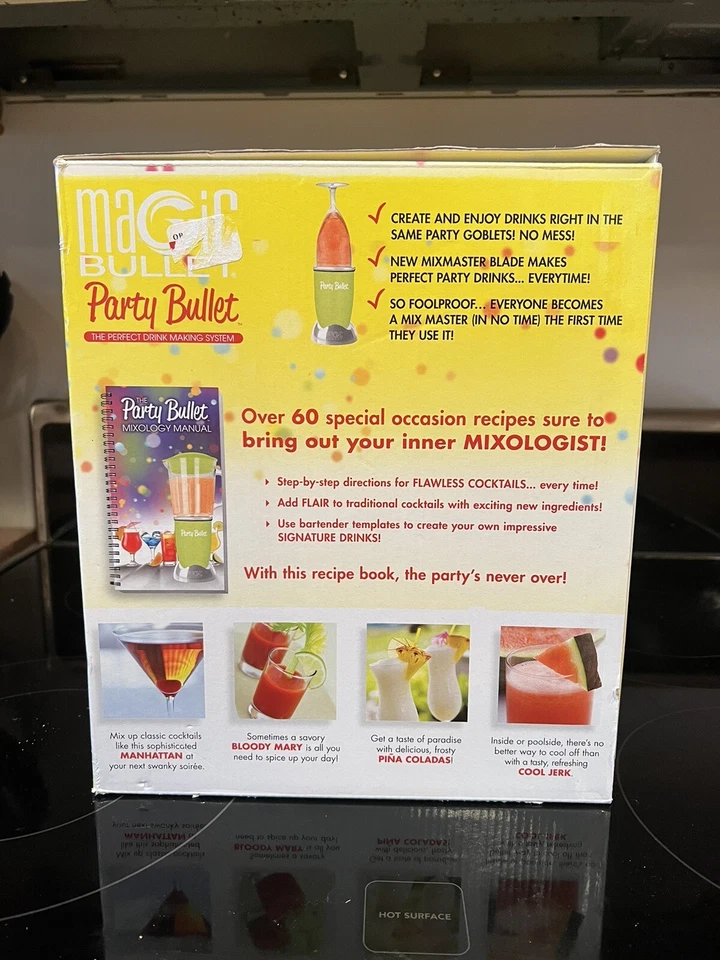 MAGIC BULLET Party Bullet Blender Mixer Drink Making System Red Open Box - Image 4 of 4