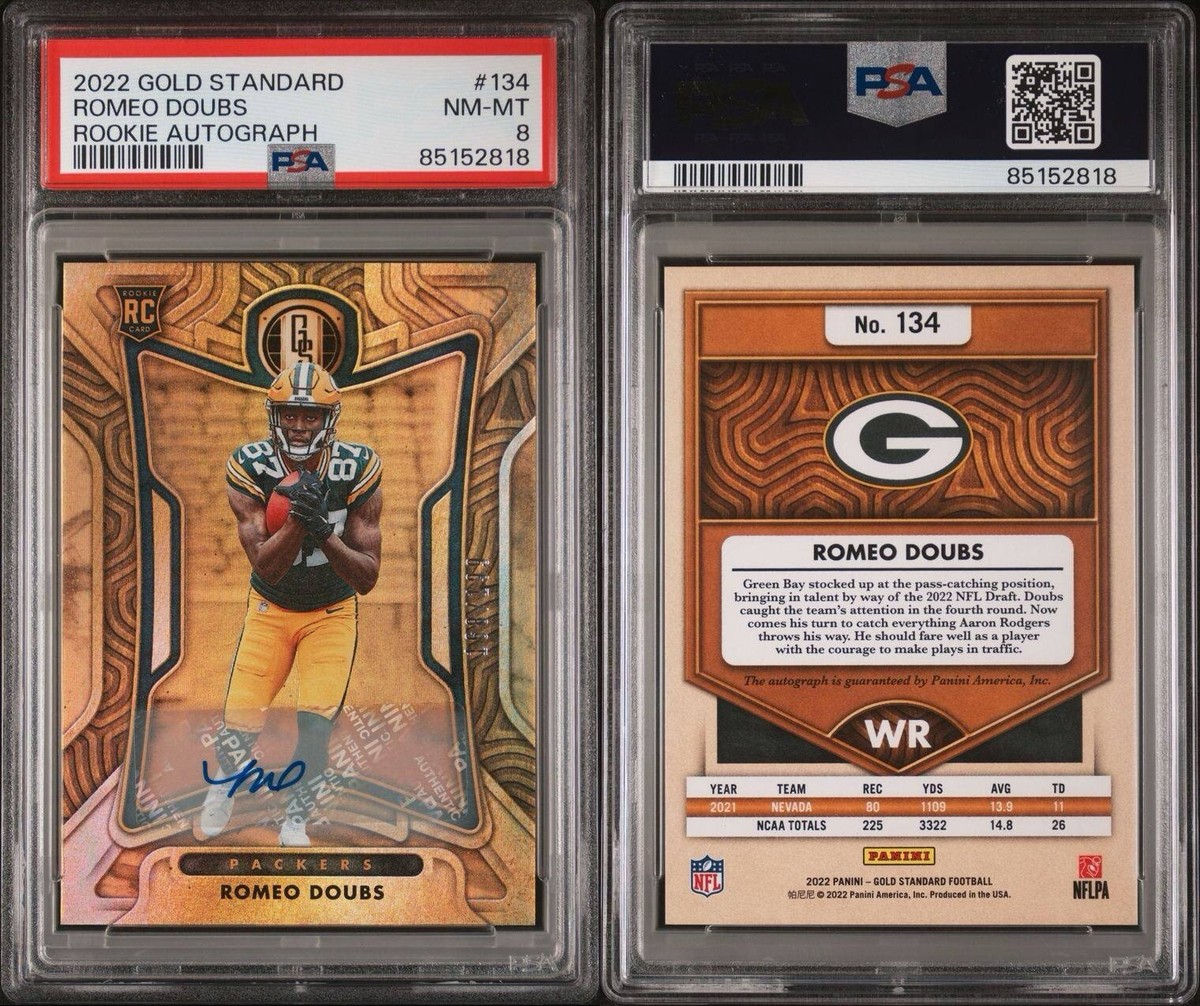 2022 Panini Gold Standard Romeo Doubs Rookie Auto /199 Packers RC