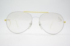 Vintage Glasses Actuell Couture 487 White Yellow Oval Eyeglass Frame