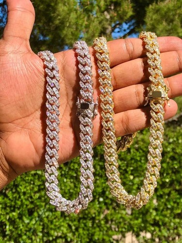 12mm Diamond Miami Cuban Link Chain 