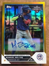 2023 TOPPS DEBUT MANUEL BELTRE GOLD FOIL AUTO /50
