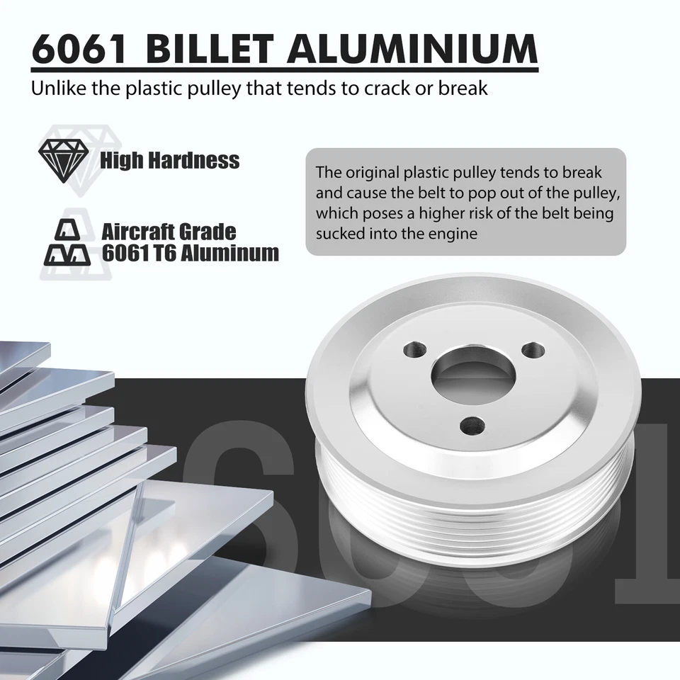 Puleggia servosterzo alluminio per BMW N54 E90 E91 E92 E93 335i 335xi 2007-2010 - Immagine 3 di 4