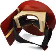 Pancake Welding Hood Helmet W/Strap - Right Handed - RED