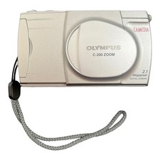 Olympus Digital Camera Camedia C-220 Zoom 2.0MP Silver Tested