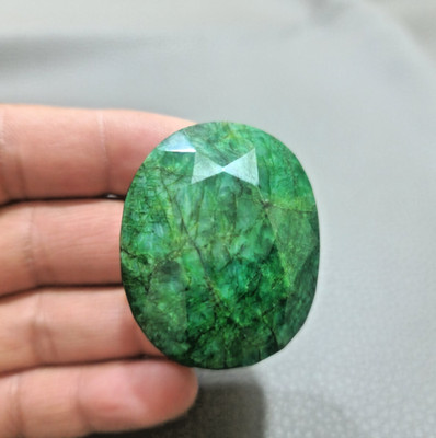Stunning AAA+ Green Brazilian Emerald Huge Oval Shape Loose Gemstone 253.90 Crt