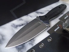 Boker Plus W1 Fixed Blade Dual Edge Dagger Knife Full Tang VG-10 Schrwarz BO118