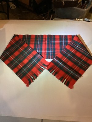 Johnstons Of Elgin Scarf/Wrap Cashmere Wool Plaid Multicolor 48  x 8 