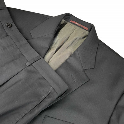 Hickey Freeman Men s Addison 100% Wool Suit Black   USA   44L | 36x32