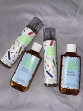 Bath & Body Works Vanilla Rainbow Sprinkle Mist And Shower Gel Bundle