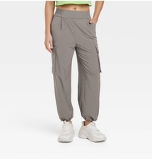 JoyLab Women's XL Cinch Hem Woven Cargo Pants High Rise Casual Fit NWT NEW Gift