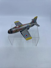 Vintage Rare Tinplate Jet Fighter Aeroplane Japan Missing A Wheel Rack 1