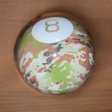 Magic 8 Ball Classic Fortune Telling Toy Green Camouflage Pattern