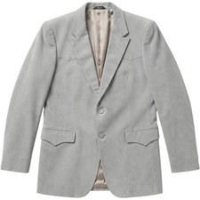 Vintage Luskeys Western Stores Ultrasuede Blazer Gray Cowboy Sport Coat USA Made