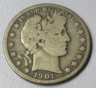 1901 S Barber Half Dollar