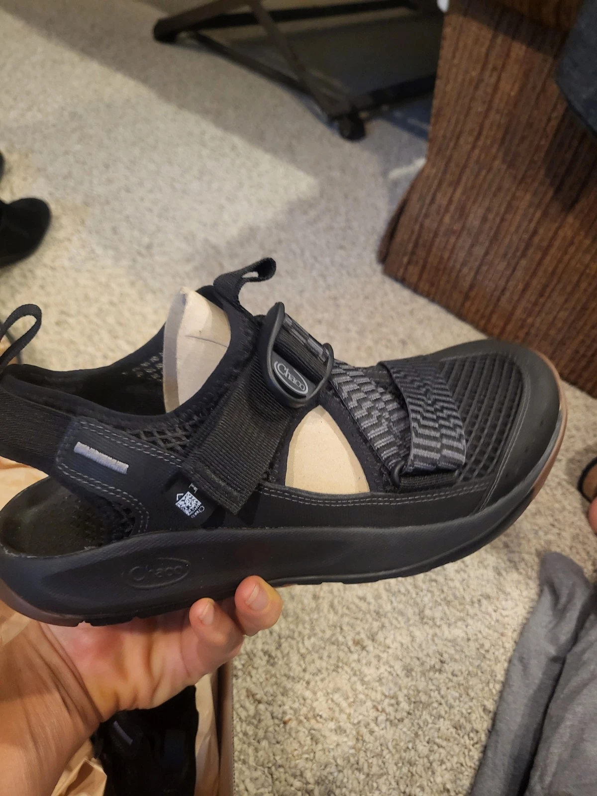 Chaco Chacos Odyssey Sandal Black Noir Water Hiking Shoes 8M EUR 41 9.5W New