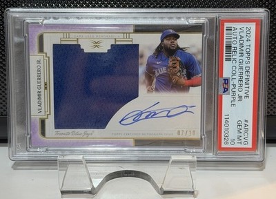 2024 Topps Definitive Vladimir Guerrero Jr  Autograph Relic Purple #/10 ARC-VG