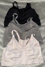 Set of Three Nursing Bras Size XL No Padding Adjustable Straps