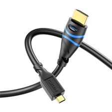 Micro HDMI to HDMI Cable 10FT, 4K60Hz HDR, to , 3D, 18Gbps Cord, ARC - with...
