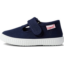 Cienta Canvas Kid's T-Strap Shoes, Adjustable hook, Size Color Options