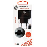 2GO Netz-Ladegerat USB Type-C 3.1 3000Ma Schwarz NEU