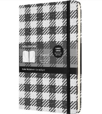 Moleskine Notebook Limited Edition Fabric Houndstooth Plaid Large Ruled NEW