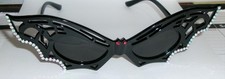 Halloween Bat Batgirl Sunglasses-Black-Halloween Costume Accessory-Novelty-New
