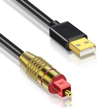 USB A to TOSLINK Optical Audio Adapter,Unidirectional USB Type A to SPDIF Dig...