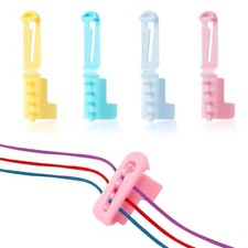 4pcs Yarn Guide Ring Crochet Knitting Tool, 4 Colors Finger Crochet Ring Plas...