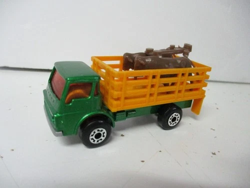 Matchbox Lesney Superfast SF71 Cattle Truck- green with orange stakes, loose
