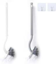 2Pcs Curved Toilet Bowl Brush without Holder for Bathroom Deep Cleaning, Toilet